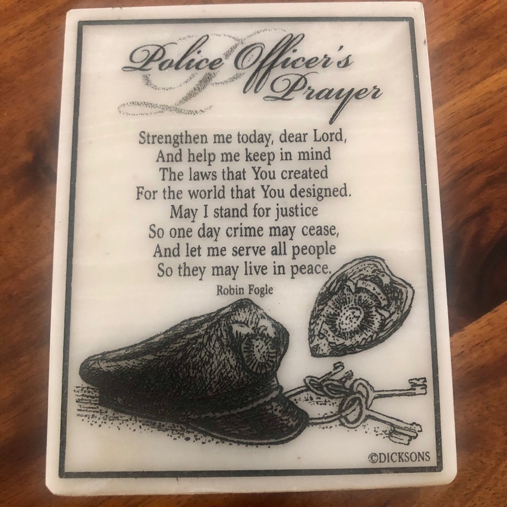 Police Officer Prayer Display